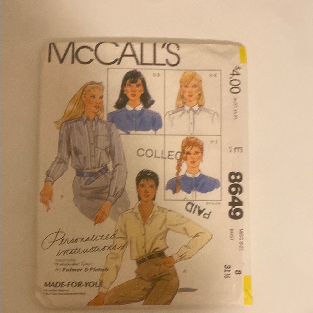 McCall's Sewing Pattern 8649